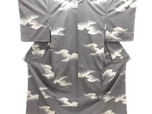 雲模様織り出し本場泥大島紬着物(9マルキ)